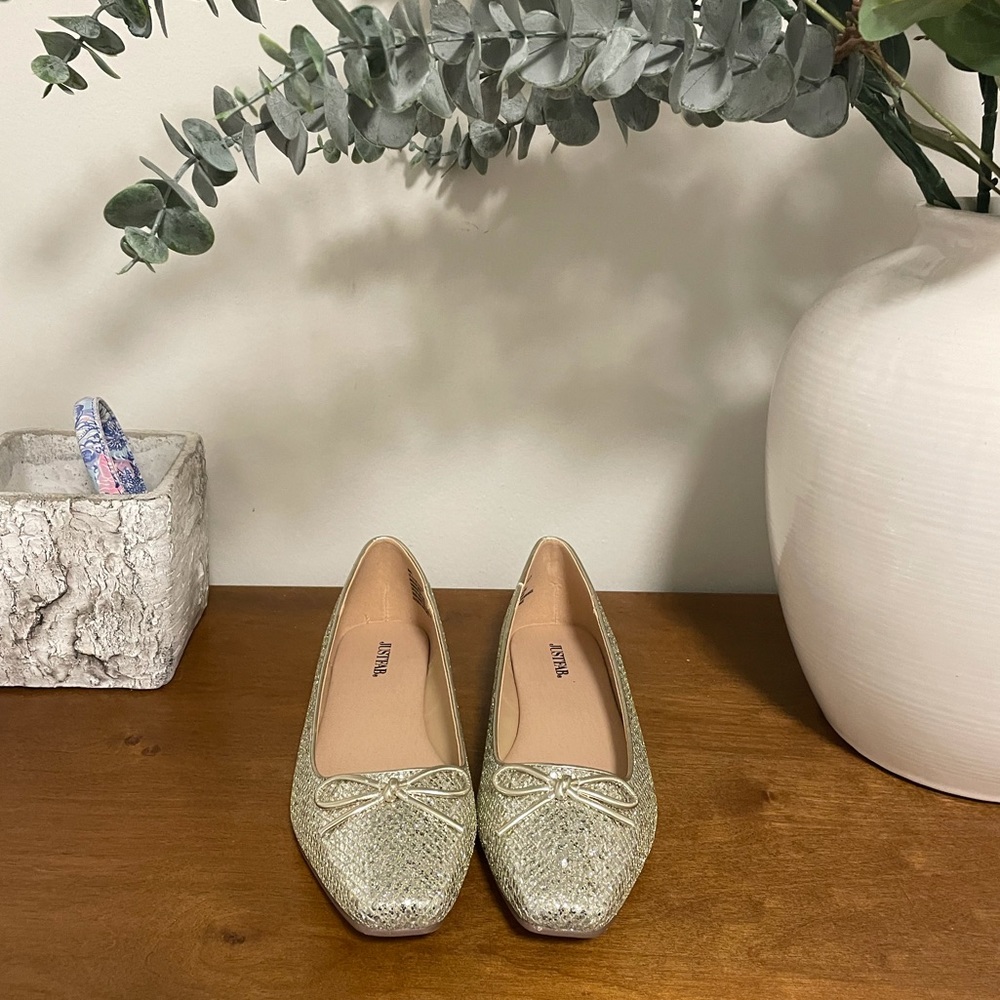 Sparkly ballet flats